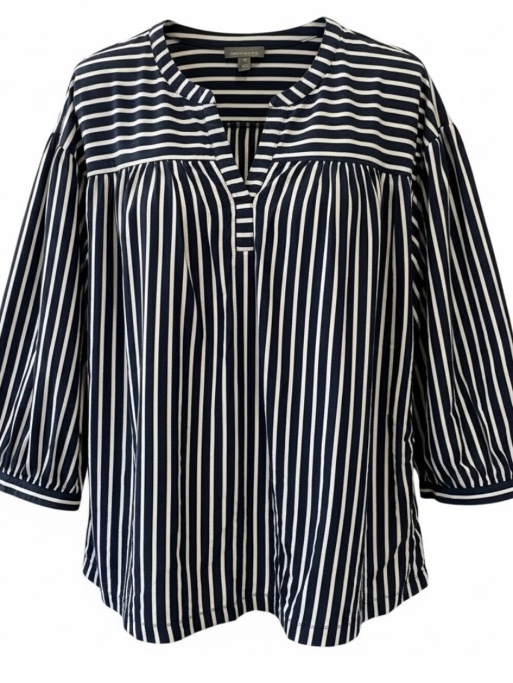 Casual black and White striped top